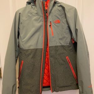 North Face womens jacket - packable puffer with waterproof jacket attached